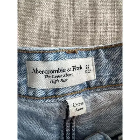 Abercrombie & Fitch Curve Love High Rise Loose Short Size 27 - Picture 6 of 7